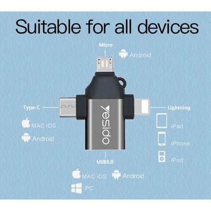 Yesido 3 In 1 OTG USB 2.0 Supper Fast Data Transmission GS15