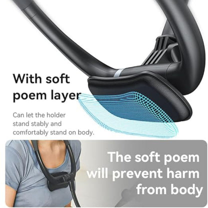 Yesido C291 Neck Mounted Lazy Phone Holder - Black