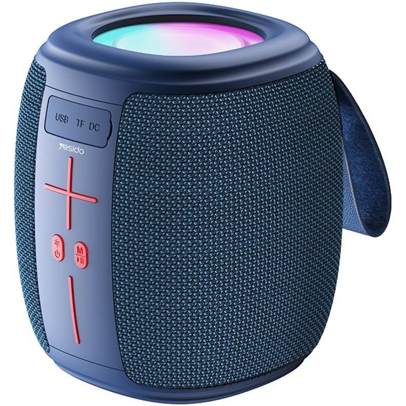 Yesido RGB Display Fabric Texture Mini Portable Wireless Speaker YSW14 - Blue