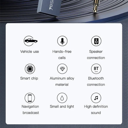 Yesido Wireless Adapter BT Car Audio Receiver YAU24 - Black