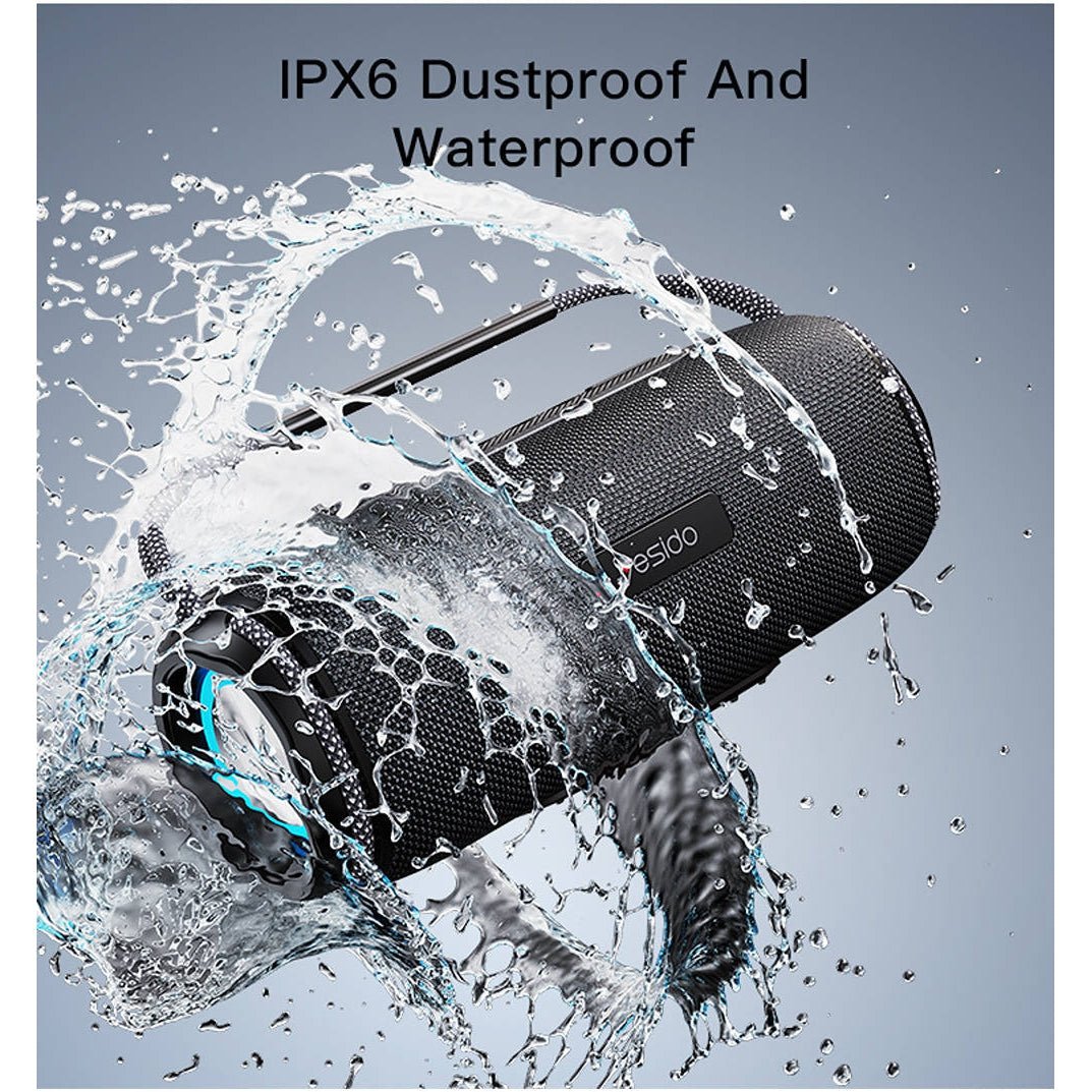 Yesido Wireless Speaker 2600mAh IPX6 YSW11 - Black