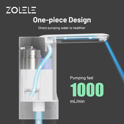 Zolele Automatic Folding Water Bottle Pump Rechargeable 1200mAh ZL100 - White