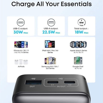 Anker Zolo Power Bank 10000mAh 30W Fast Charging - Black - STOORE.AE | ستور الامارات
