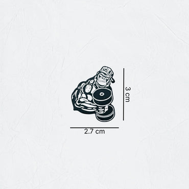 Badge Gorilla with Dumbbell - STOORE.AE | ستور الامارات