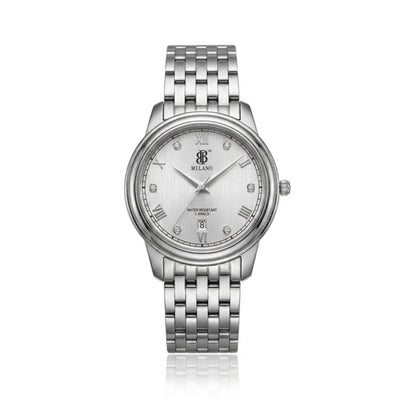 BBmilano Women Diamond 6 Watch Medium - White - STOORE.AE | ستور الامارات