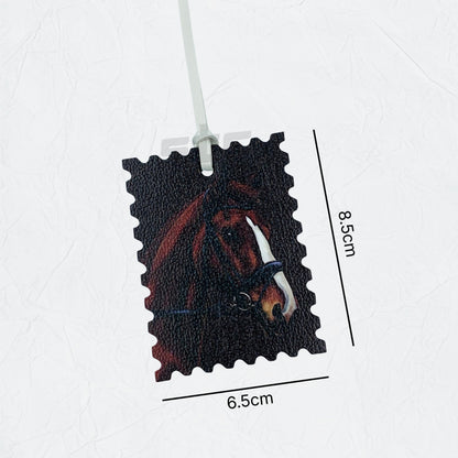 Leather Charm Double Side Horse - 5