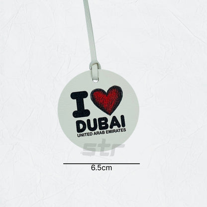 Leather Charm Double Side I Love Dubai - 2