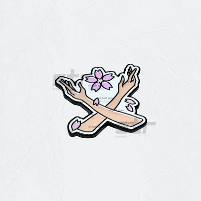 Badge Pink Flower - 1