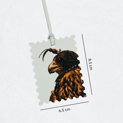 Leather Charm Double Side Falcon - 3