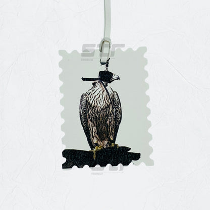 Leather Charm Double Side Falcon - 4