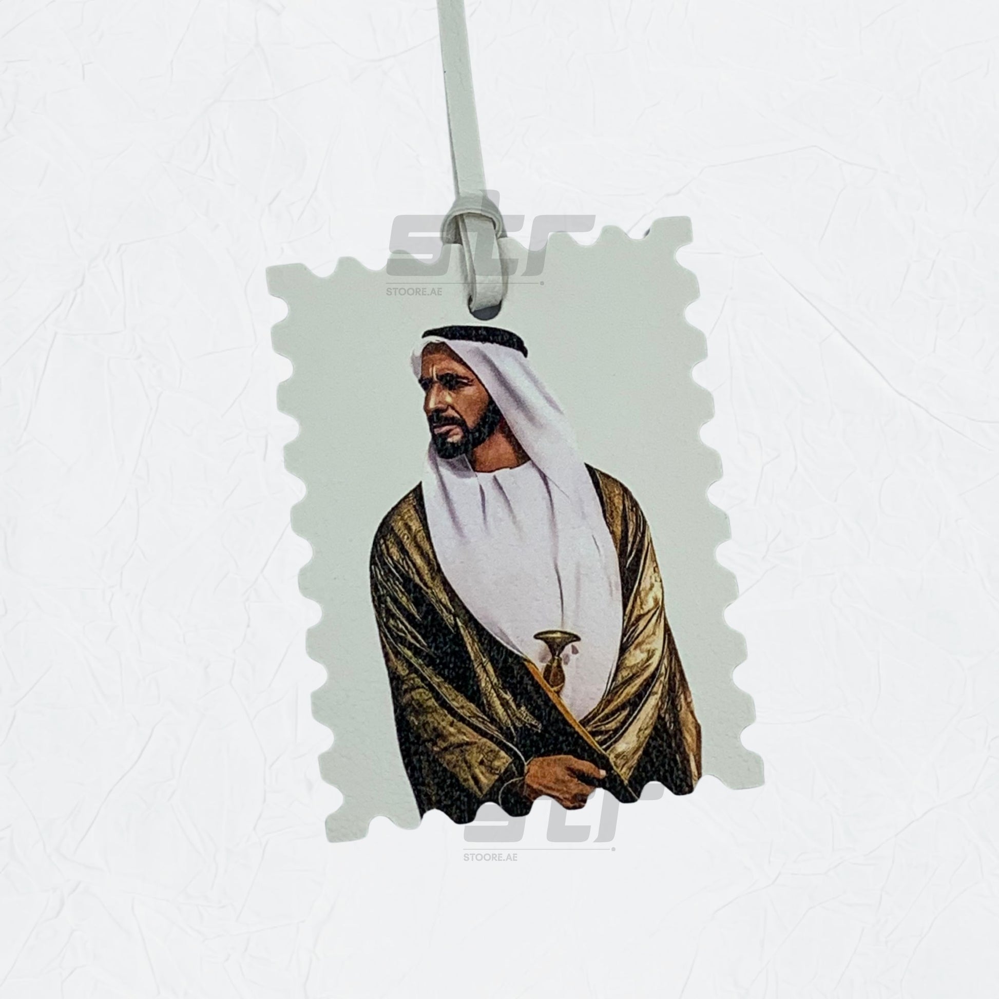 Leather Charm Double Side Sheikh Zayed bin Sultan Al Nahyan - 5