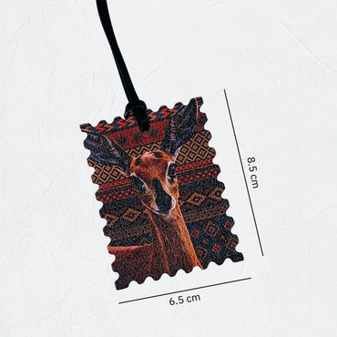 "Leather Charm Double Side Gazelle - 3  "