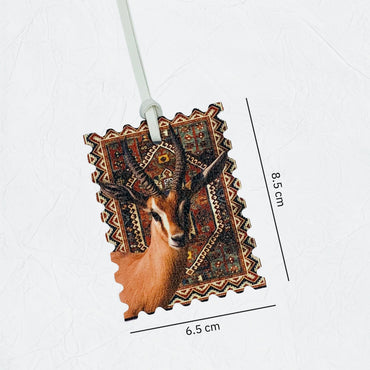 "Leather Charm Double Side Gazelle - 4  "