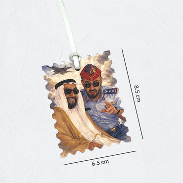 Leather Charm Double Side Sheikh Zayed bin Sultan Al Nahyan & Sheikh Mohammed bin Zayed Al Nahyan - 2