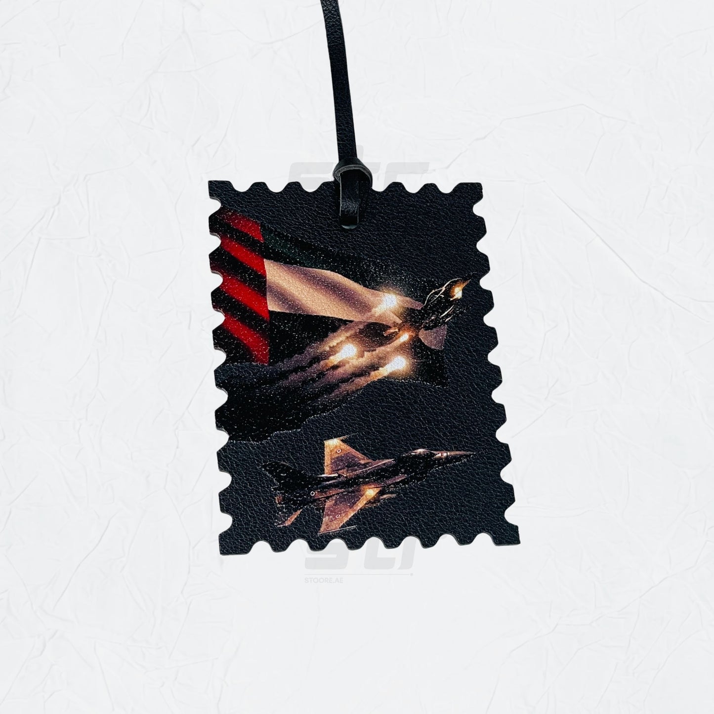 Leather Charm Double Side War Plane