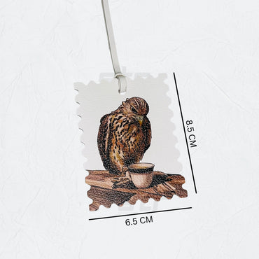 Leather Charm Double Side Falcon - 1