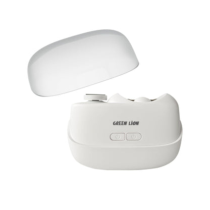 Green Lion 2-in-1 Electric Nail Clipper & Polisher - White - STOORE.AE | ستور الامارات