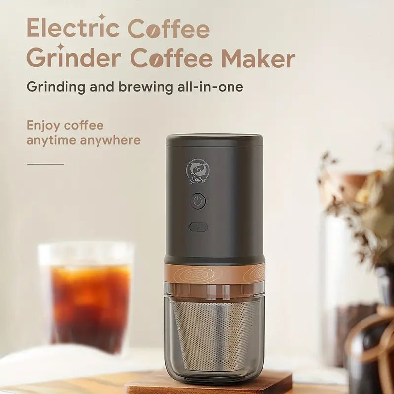 iCafilas 2-IN-1 Electric Coffee Grinder Coffe Maker - Black