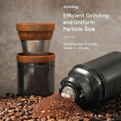 iCafilas 2-IN-1 Electric Coffee Grinder Coffe Maker - Black