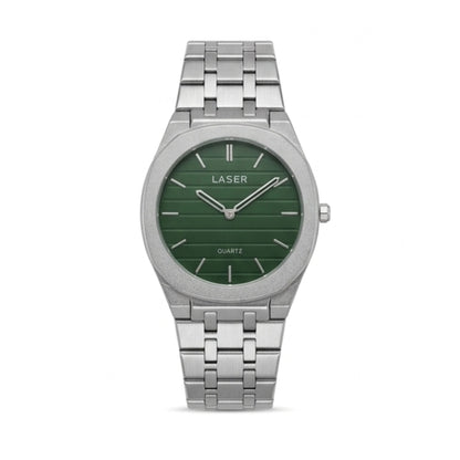 LASER Men's Ultra Thin Watch - Green - STOORE.AE | ستور الامارات