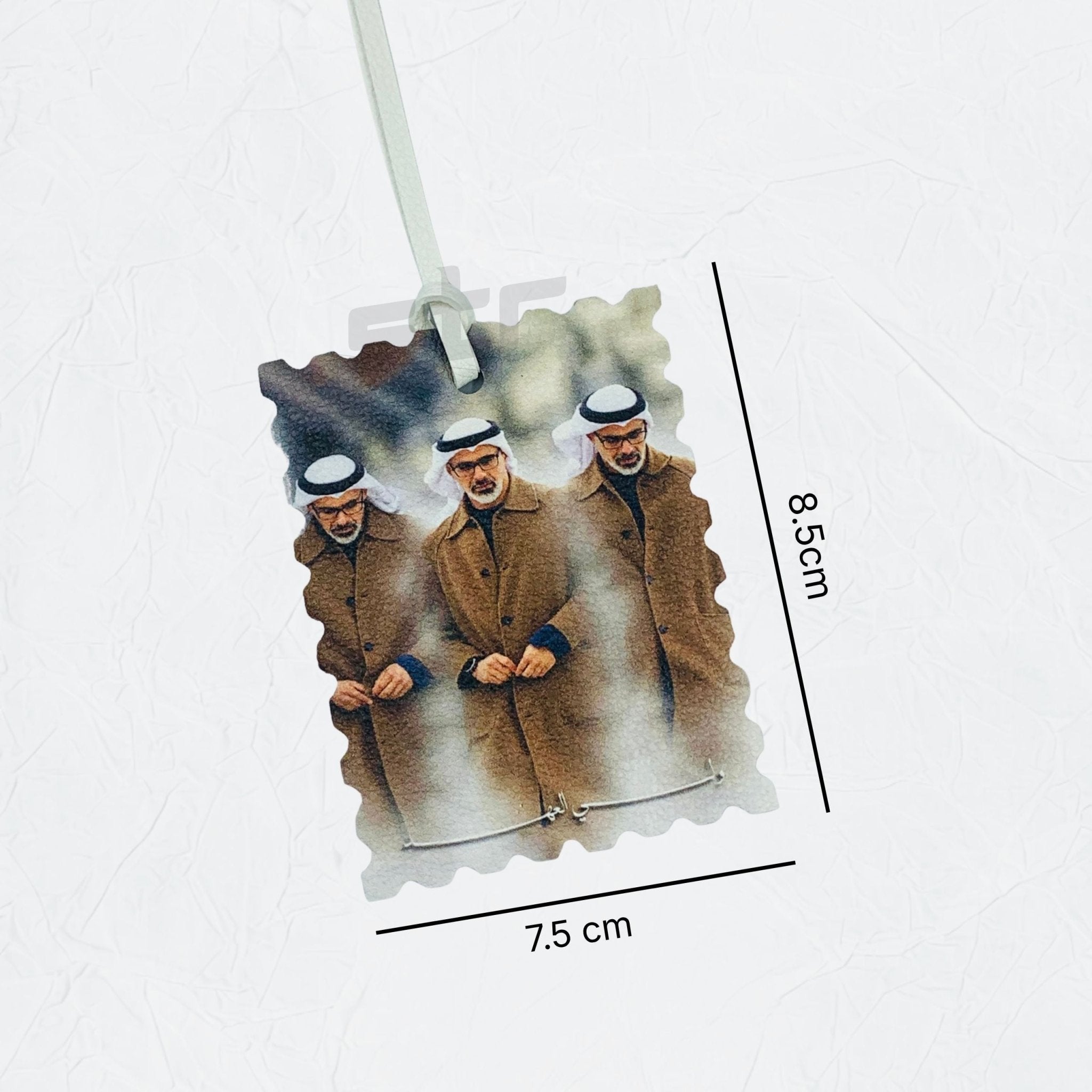 Leather Charm Double Side Sheikh Khaled bin Mohamed bin Zayed Al Nahyan - STOORE.AE | ستور الامارات