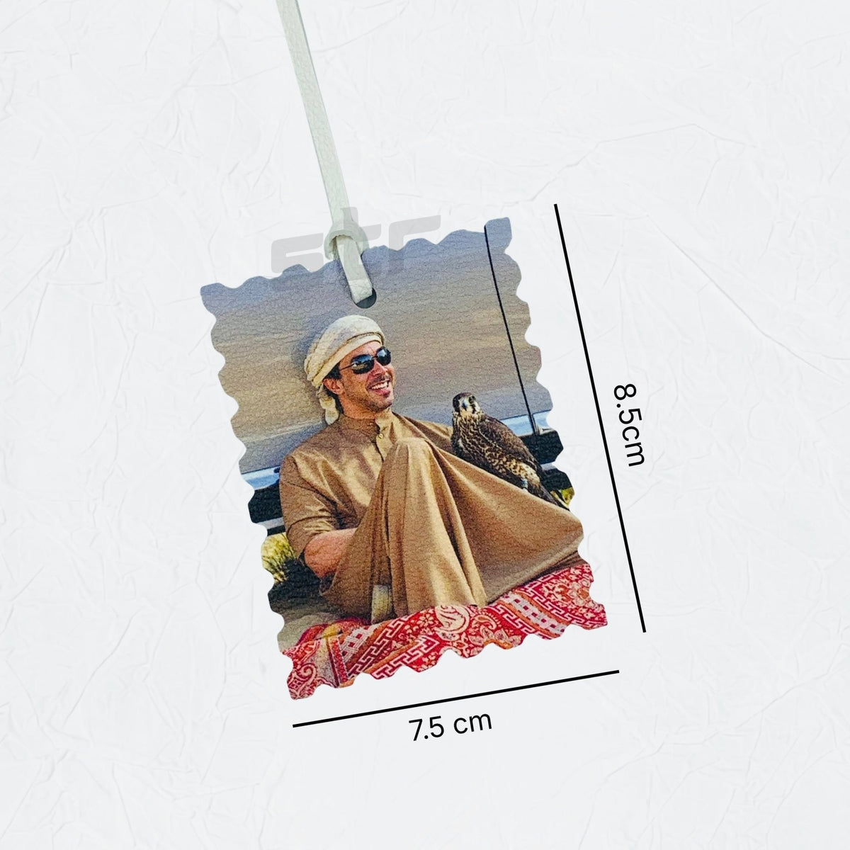 Leather Charm Double Side Sheikh Mansour bin Zayed Al Nahyan - STOORE.AE | ستور الامارات