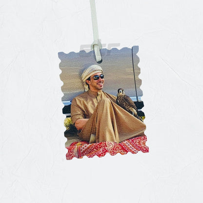 Leather Charm Double Side Sheikh Mansour bin Zayed Al Nahyan - STOORE.AE | ستور الامارات
