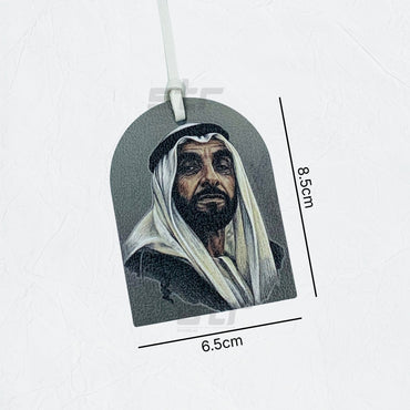 Leather Charm Double Side Sheikh Zayed bin Sultan Al Nahyan - 8 - STOORE.AE | ستور الامارات