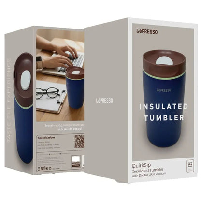 Lepresso Quirksip Insulated Tumbler Double Wall Vacuum Mug 360ml - Blue - STOORE.AE | ستور الامارات