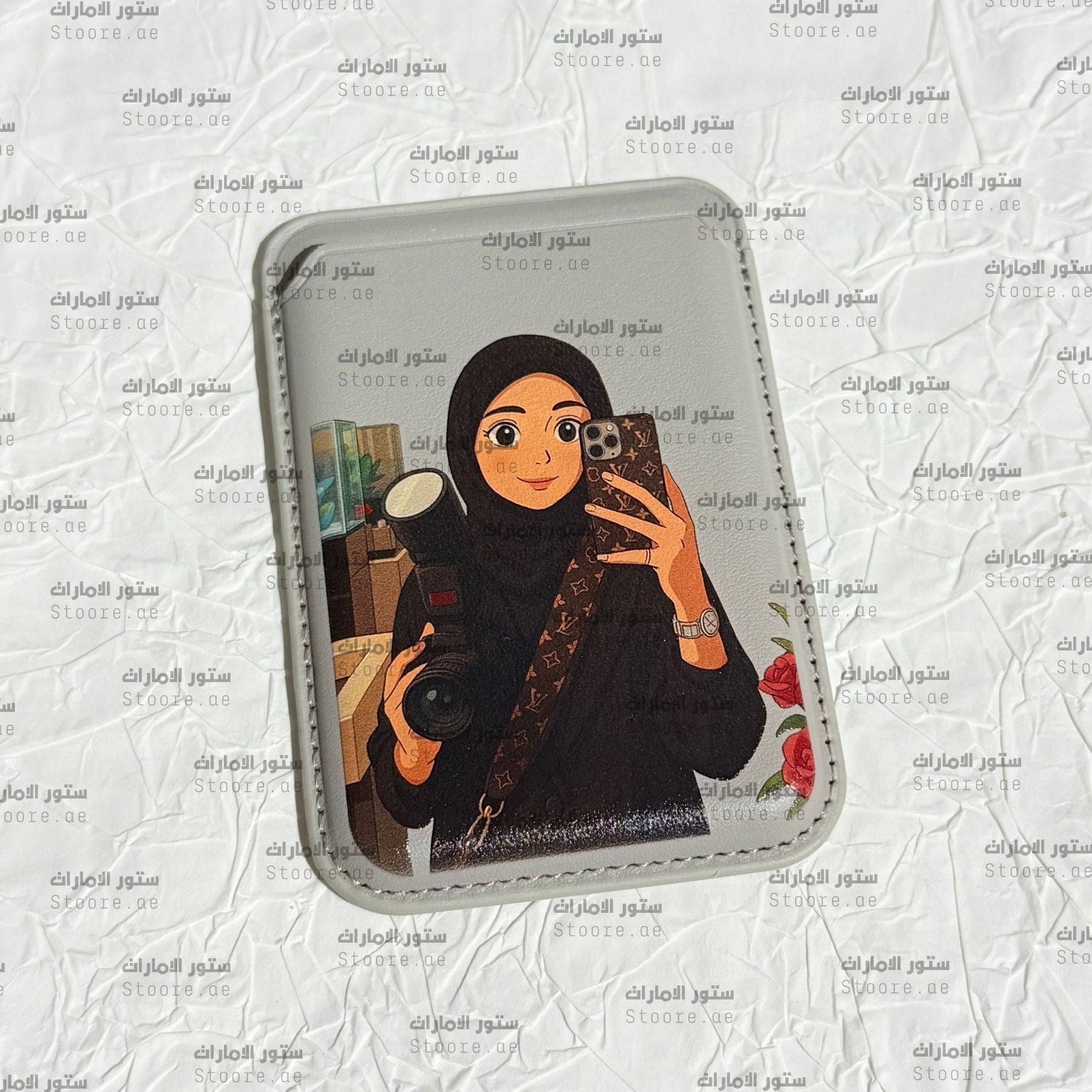 Magnetic Card Holder Lady - 1 - STOORE.AE | ستور الامارات
