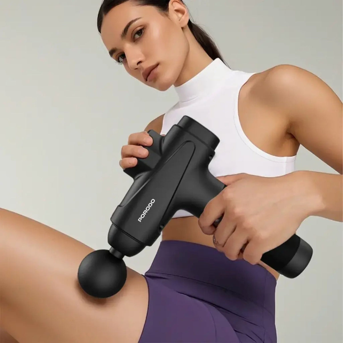 Porodo Lifestyle Multi-Head Deep Massage Gun - Black - STOORE.AE | ستور الامارات