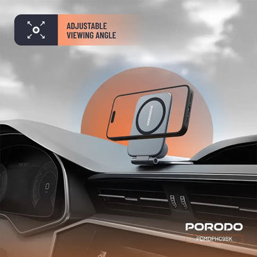 Porodo Magnifold Ultra-Slim Phone Holder - Black - STOORE.AE | ستور الامارات