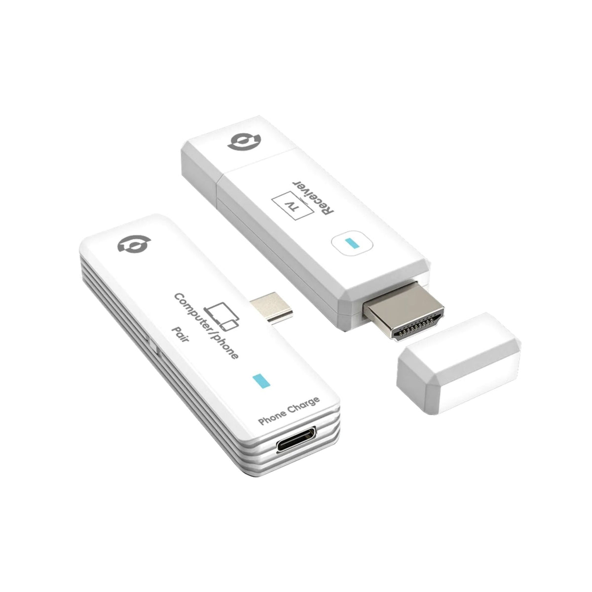 Powerology AIROMA USB-C to HDMI Wireless Display Adapter 50m Full HD 1080P - White - STOORE.AE | ستور الامارات