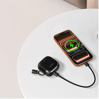 Powerology Bahamas 10000mAh Power Bank PD20W with USB-C Cable- Black - STOORE.AE | ستور الامارات