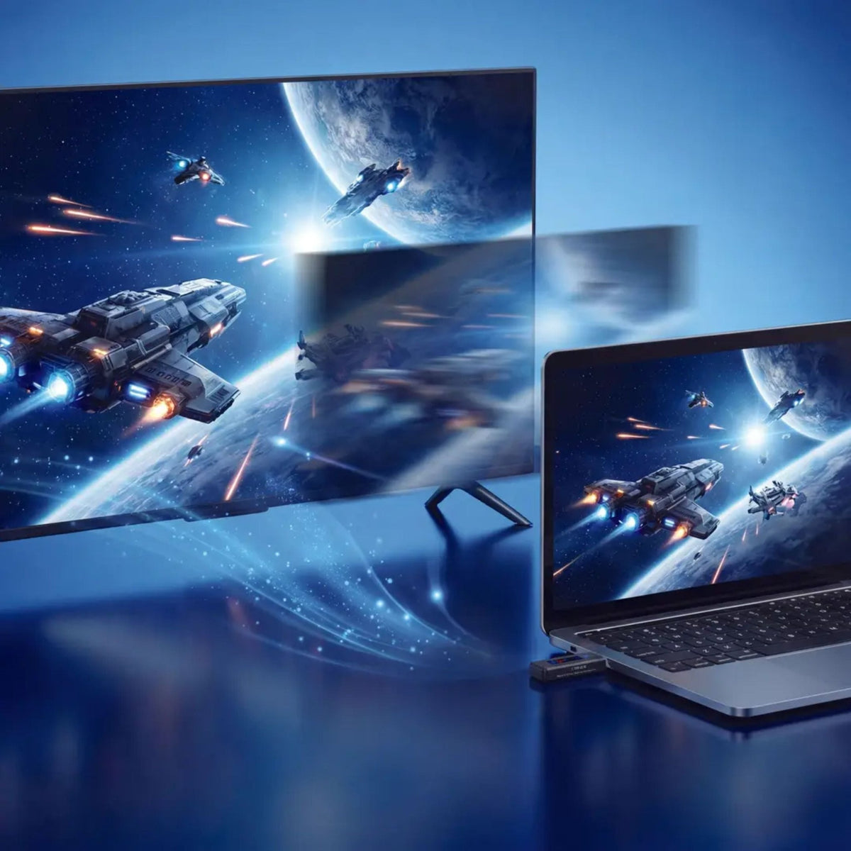Powerology VELINK Wireless HDMI Transmitter & Receiver 50m Full HD 1080P - Black - STOORE.AE | ستور الامارات