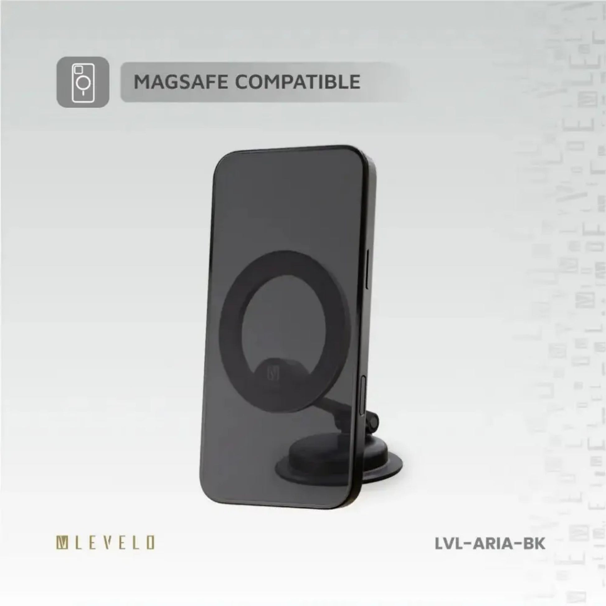 Levelo Aria MagSafe Car Phone Holder - Black