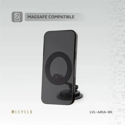 Levelo Aria MagSafe Car Phone Holder - Black