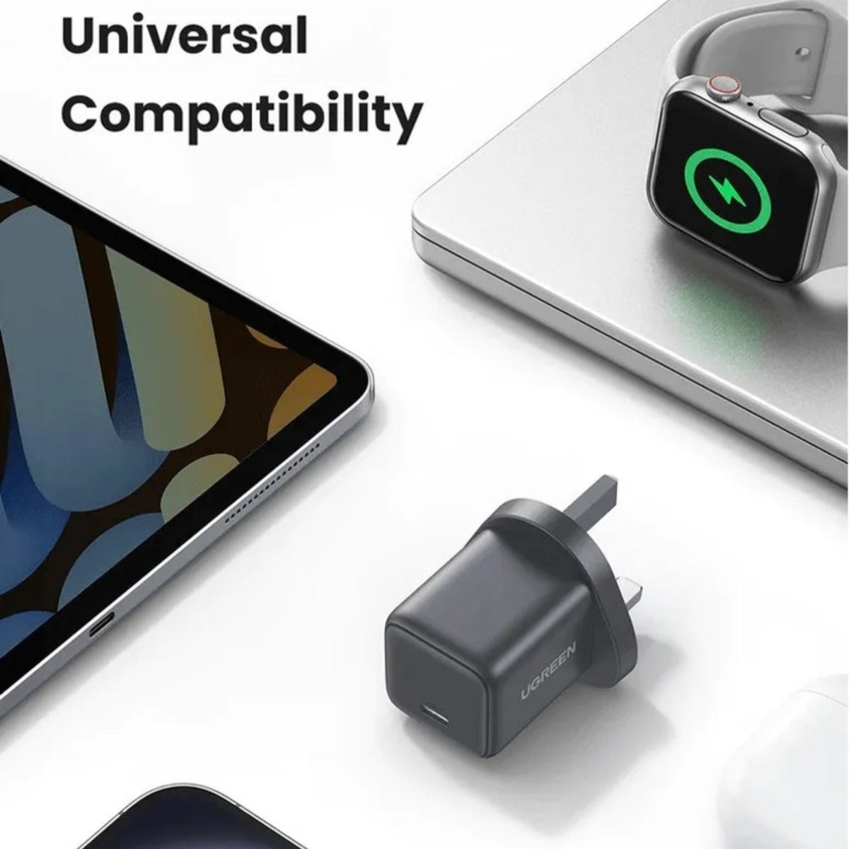 UGREEN 30W Type-C GaN Fast Charger with Type-C Cable - Black - STOORE.AE | ستور الامارات