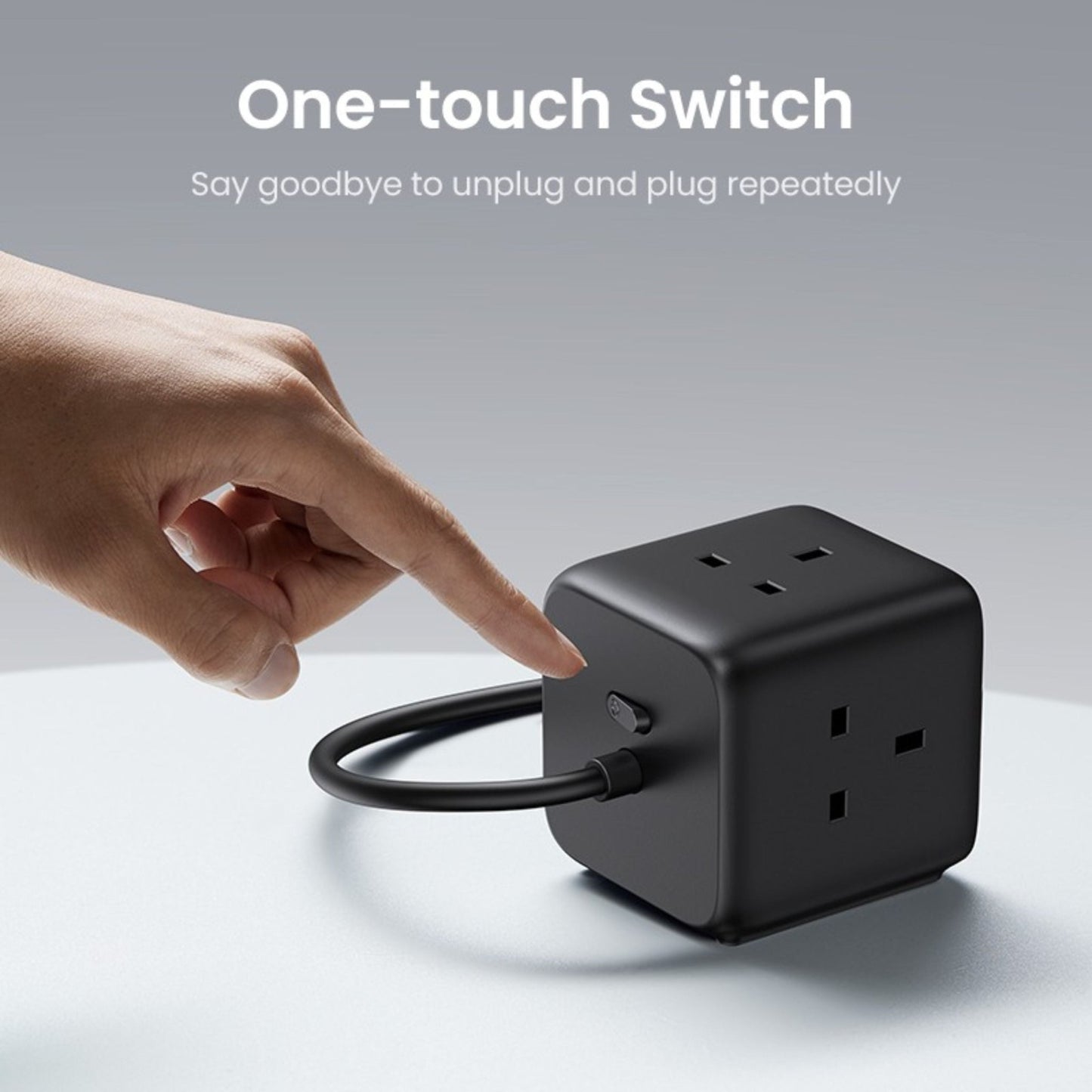 Ugreen 65W Power Strip DigiNest Cube GaN Extension USB C Plug 7-in-1 Port - Black - STOORE.AE | ستور الامارات