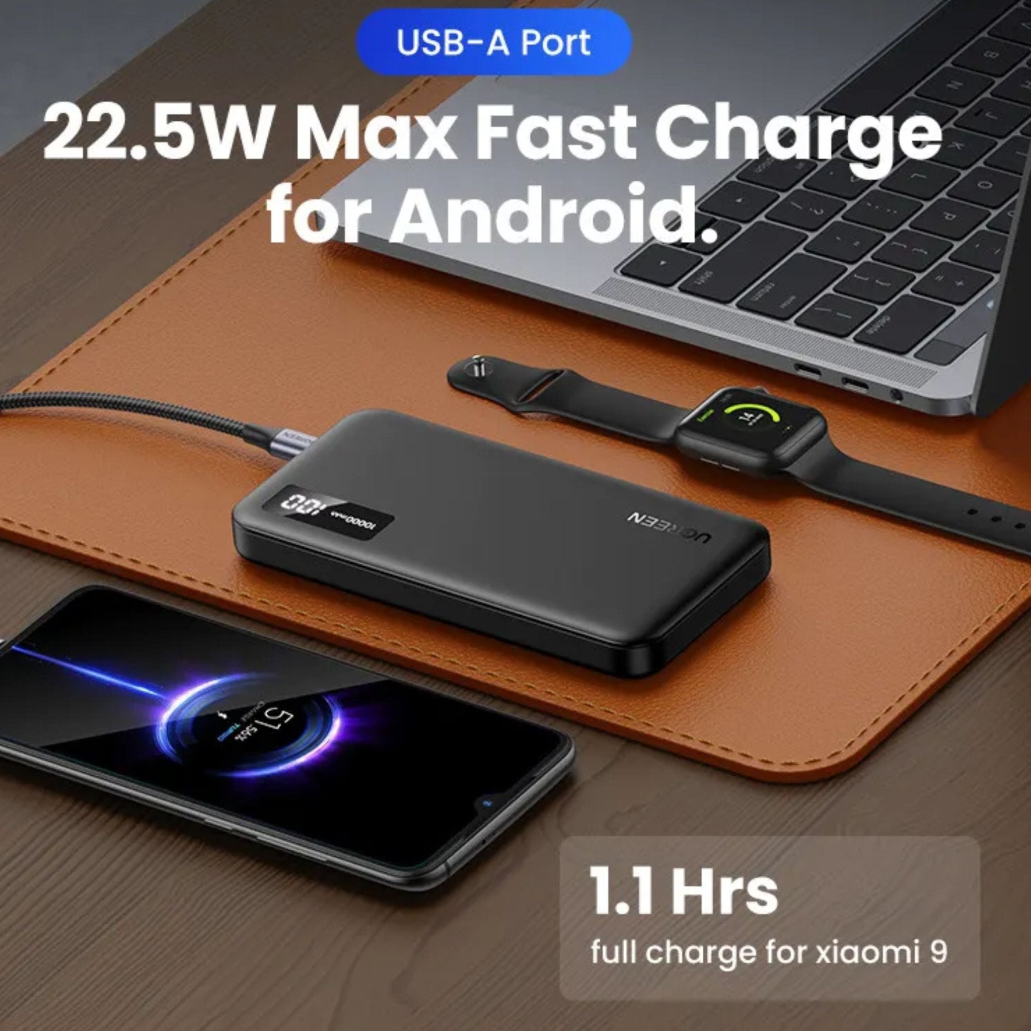 UGREEN PD 20W Two - way Fast Charging Power Bank 10000mAh - Grey - STOORE.AE | ستور الامارات