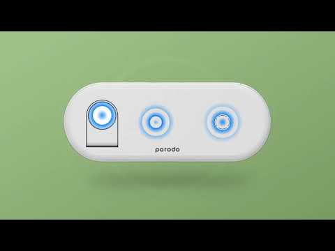 Porodo 4 In 1 Slim Charging Base Dual Wireless Charging Pads