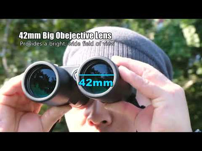 Apexel 10X42 Fixed Focus Roof Binoculars - Black